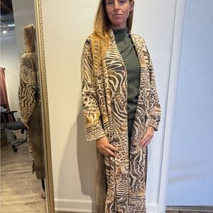 Animal Print Long Coat